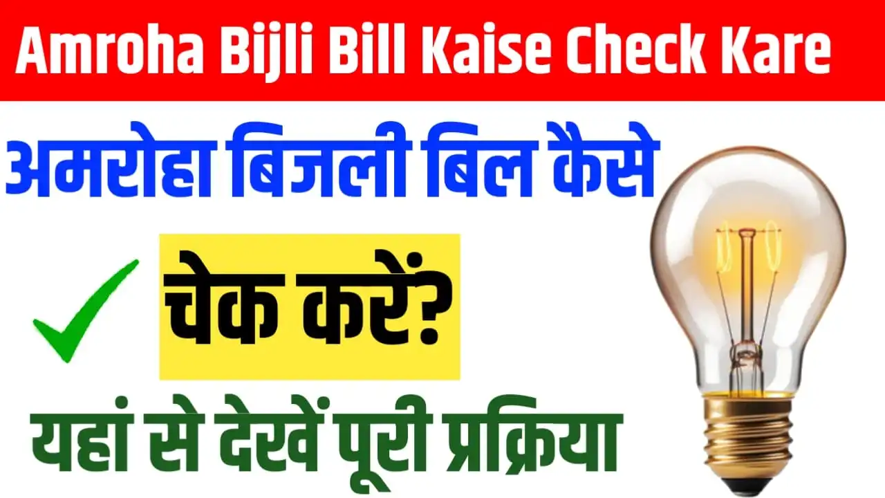 Amroha Bijli Bill Kaise Check Kare