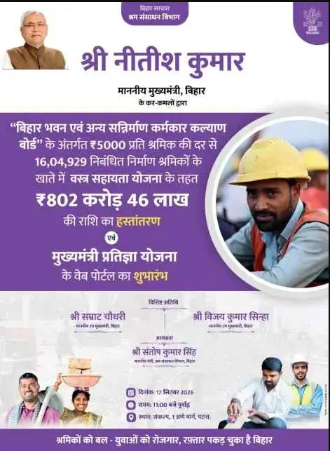 Bihar Labour Card 5000 Payment Check